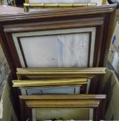 Quantity of framed prints including Egyptian paintings on papyrus, etc.