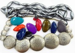 Large quantity of costume jewellery including a plastic bead necklace formed as large