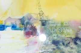 Mike Bernard Watercolour "The Docks near Padstow", signed 'M Bernard' lower right,