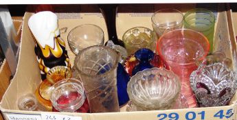 Large quantity of glassware including vases, comport, lidded pots, etc.
