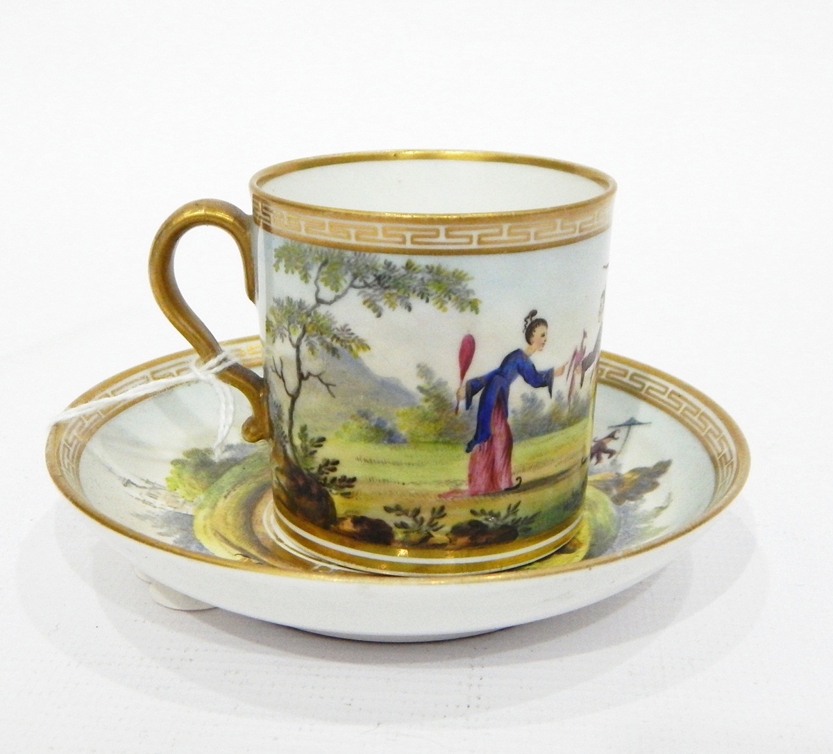 18th century Spode porcelain coffee can and saucer, - Image 3 of 4