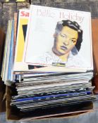 Large quantity of long playing records including Billie Holliday, Sarah Vaughan, Tony Bennett,