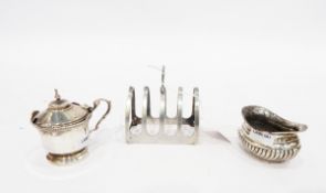 Small silver four-division toast rack by Viners Limited, London 1934,