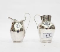 Victorian silver cream jug by H J Lias & Son, London 1869,
