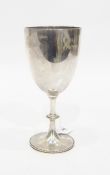 Victorian silver goblet by Thomas Goodfellow, London 1896,