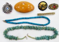 Large quantity of costume jewellery including an agate,