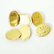 LOT WITHDRAWN Pair of 18ct gold cufflinks,