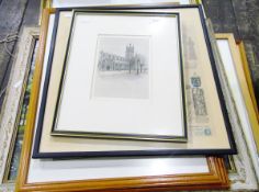 Quantity of various prints and watercolours (10)