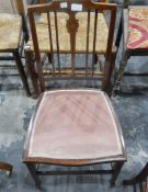 Three Edwardian mahogany standard chairs (3)