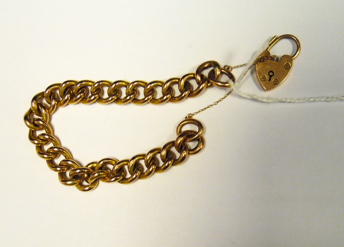 9ct gold bracelet, - Image 2 of 2