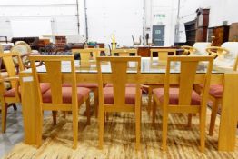 Alexander Miles Furniture Company the "Vitola" boardroom table in oak,