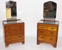 Two 1930's single dressing chests,