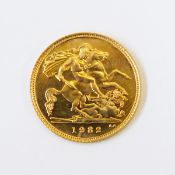 Gold half-sovereign 1982