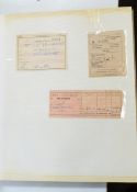 Three albums of assorted tickets and ephemera including railway tickets (including some French and