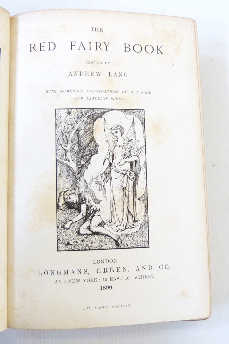 Lang, Andrew (ed) "The Red Fairy Book", Longmans, Green & Co 1890, ills throughout, red cloth with - Image 4 of 4