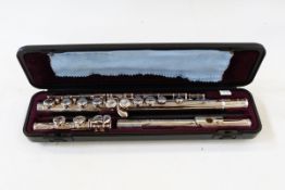 Yamaha YFL2/1UK flute, no.929625, in fitted case with music stand and two music books