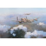 After Robert Taylor Two colour prints "Spitfire" and "Lancaster", Lancaster signed in pencil by