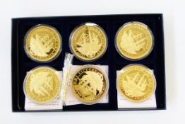 Windsor Mint six coin proof set commemorating 250 years of HMS Victory, in box with certificate, a