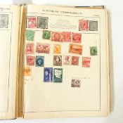 Three stamp albums and contents of world stamps including Persian collection and interesting finds