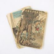 Japanese paper story books, two Harunobu books, possibly mid 19th century, Japanese fairytales No.