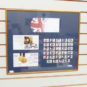 Framed stamp collection for the London 2012 Olympic Gold Medal set and another for the London 2012