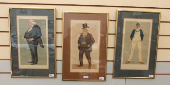 Three Victorian Spy colour prints from Vanity Fair, 'An Arbitrator',