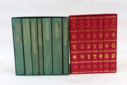 Folio Society box set, The Bronte Sisters the Complete Novels, watered silk box with watered silk