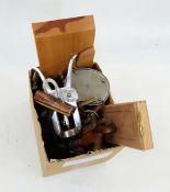 Large collection of corkscrews and other items including a 'Magic Lever' cork drawer, the 'Leaping