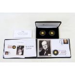 Jubilee Mint 70th anniversary of the Battle of Britain 9ct gold coin set comprising 2 x 1 crown,