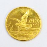 Maltese £20 gold coin 1976
