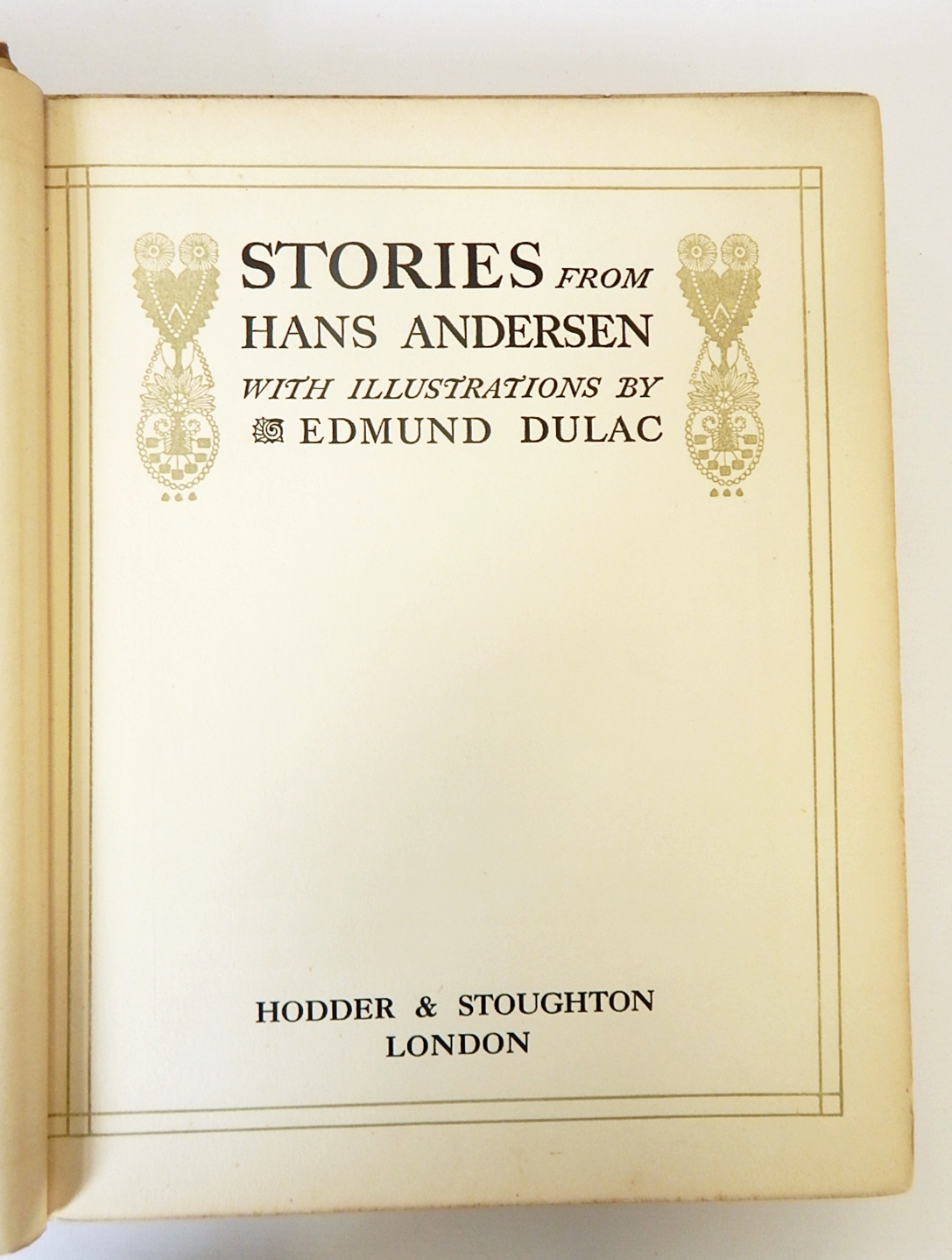 Dulac, Edmond (ills) "Stories from Hans Andersen", Hodder & Stoughton 1911, colour plates tipped in, - Image 2 of 4