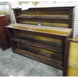 Victorian oak open bookcase,