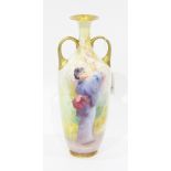 Doulton two-handled baluster vase "Cherry Blossoms" pattern,