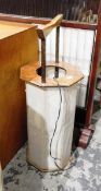 Oriental octagonal carrier converted into a floor lamp and a Chinese screen (2)