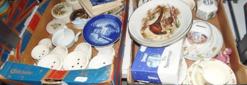 Various Royal Doulton 'Bunnykins' ceramics and Wedgwood 'Peter Rabbit' including a money box,