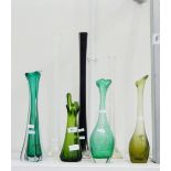 Bohemian-style glass specimen vases (7)