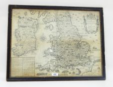John Speed Uncoloured engraved map England, Wales and Ireland (Speed,