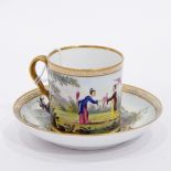 18th century Spode porcelain coffee can and saucer,