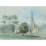 19th century school Watercolour drawing "Leckhampton June 1869", unsigned,