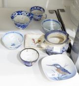 Royal Copenhagen dish decorated with a kingfisher, 10.