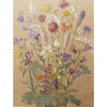 L G Tickell (20th century school) Watercolour drawing Floral study, signed lower right, 43.