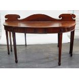 Pair of George III-style mahogany side/serving tables,