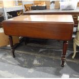 Victorian mahogany Pembroke table fitted two drawers to frieze,