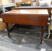 Victorian mahogany Pembroke table fitted two drawers to frieze,