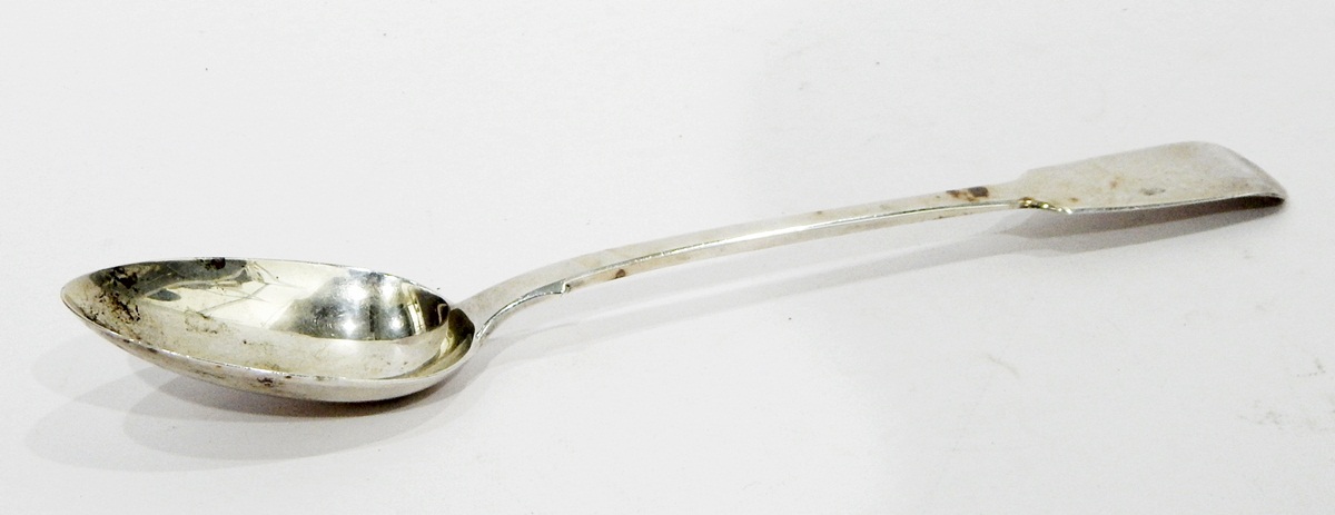 Victorian silver serving spoon, London 1846, maker's mark 'S.