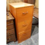 Contemporary three-drawer filing cabinet,