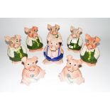 Eight Wade 'Nat West' pigs