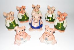 Eight Wade 'Nat West' pigs