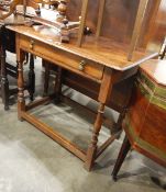 Rectangular oak carved table,