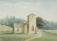 19th century school Watercolour drawing "Eastleach Turville", circa 1865-75, unsigned, 13.